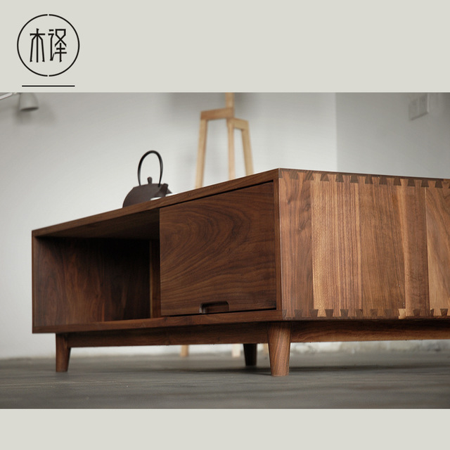 Oak wood furniture [translation] wood black walnut wood furniture oak wood coffee table  minimalist nordic chinese JHGSDIQ